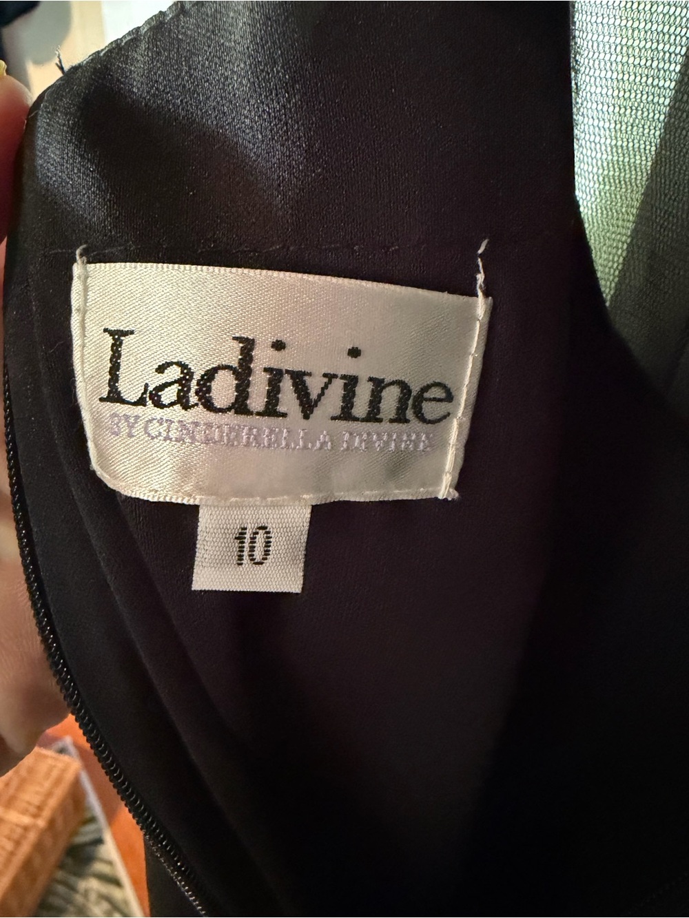 Ladivine Draped Corset Satin Evening Gown - Picture 6 of 7